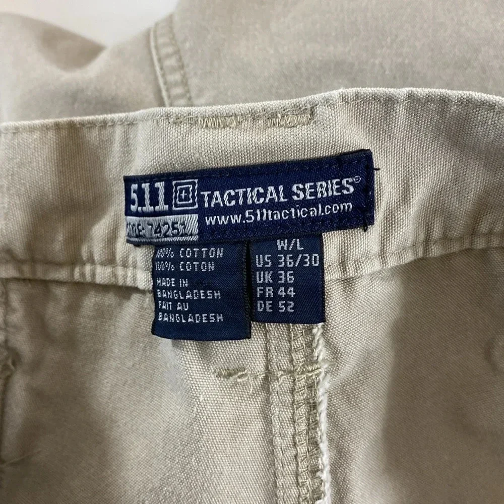 5.11 Tactical Series Canvas Pants Mens 36x30 Cream‎ 100% Cotton Cargo